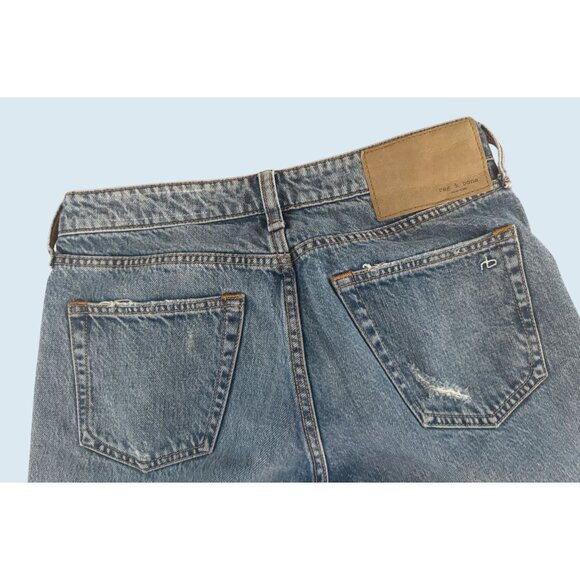 RAG & BONE Rosa Mid Rise Boyfriend Button Fly Distressed Jeans Sz 24 - Picture 6 of 7